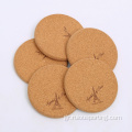 Προσαρμοσμένο λογότυπο φυσικό Cork Placemat Round Cork Coaster